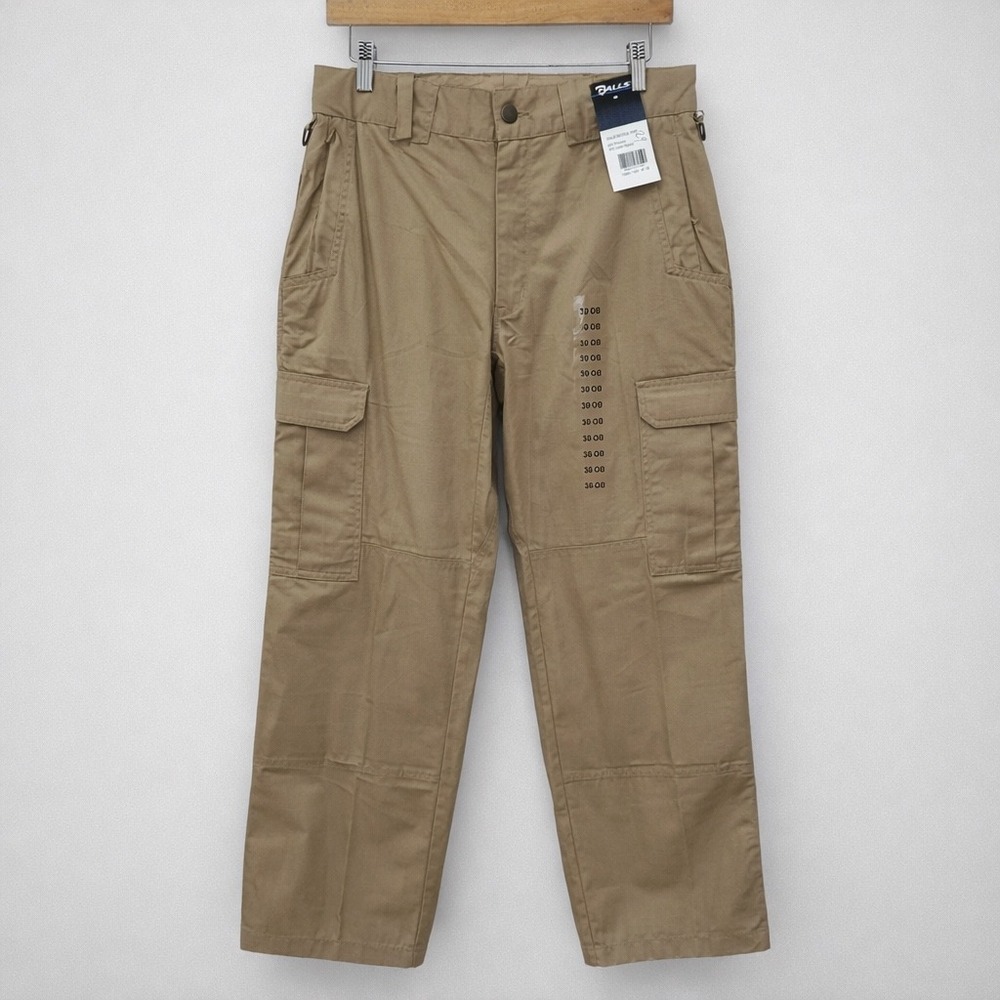 Galls Men G-TAC Tactical Pant‎ Tan Cargo Ripstop Workwear Sz 30 OB (30x29) TR940